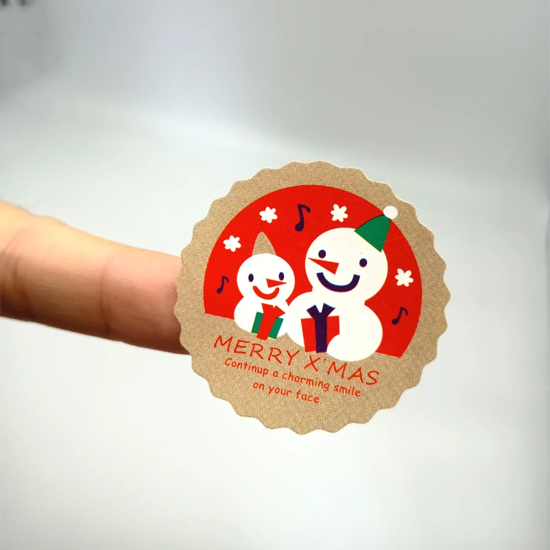 

90pcs/lot cute stickers Merry Christmas Snowman Sealing Sticker Adhesive Kraft Seal Sticker