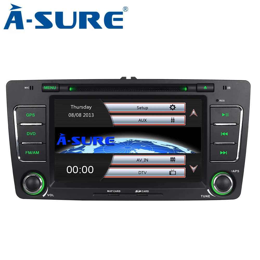 Excellent A-Sure 2 Din 7 Inch Car Radio DVD player Stereo GPS Navigation For SKODA Octavia Yeti Fabia 2009-2013 Bluetooth RDS CANBUS 0 Excellent A-Sure 2 Din 7 Inch Car Radio DVD player Stereo GPS Navigation For SKODA Octavia Yeti Fabia 2009-2013 Bluetooth RDS CANBUS 0