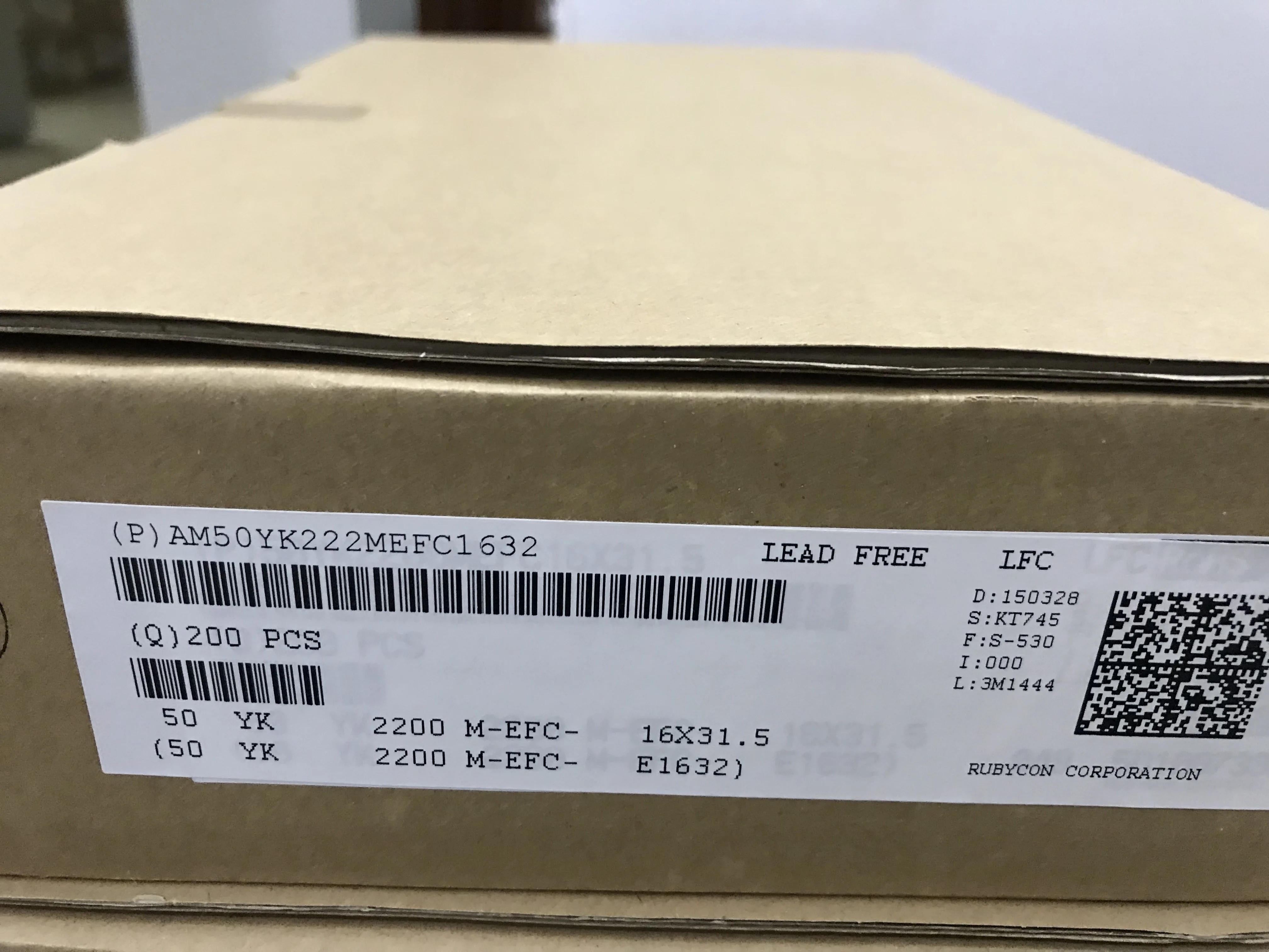 5 шт. 2200 мкФ с алюминиевой крышкой, 50В RUBYCON YK Серия 16x31,5 мм 50V2200uF Алюминий электролитический конденсатор с алюминиевой крышкой