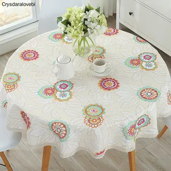 

European Table Cloth Cotton Linen Dining Decorated Mediterranean Style Can Wash The Tablecloth Oil and Water Proof