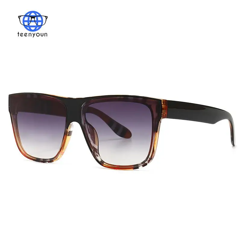 

TEENYOUN Brand Design Square Sunglasses For Women Men Cool Eyeglasses 2021 Striped Lattice Sun Glasses Eyewear Oculos UV400
