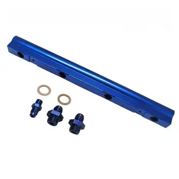 

Car Turbo Aluminium Billet Top Feed Injector Fuel Rail Turbo Kit Blue for- 20V 1.8T