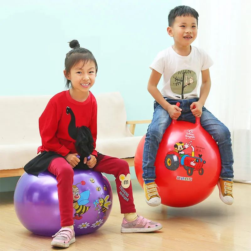 kid riding bouncy horse