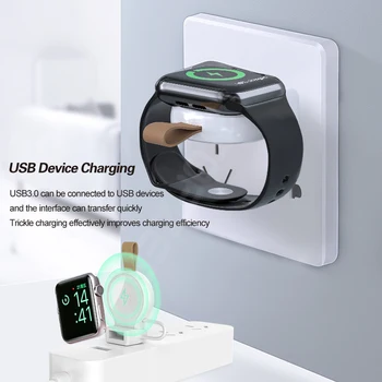 磁気ワイヤレス充電器私はシリーズ5 4 3 2 1旅行ポータブルusb充電器時計ワイヤレス充電ステーション