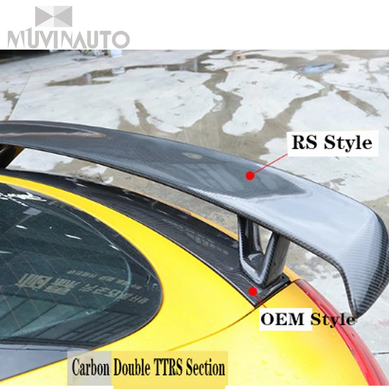 Hinten heckспойлер для Audi TT MK2 8J TTS Coupe 2 Tor Nur 2008- Quattro Cabrio Schwarz FRP углеродное волокно Авто флюгель для губ