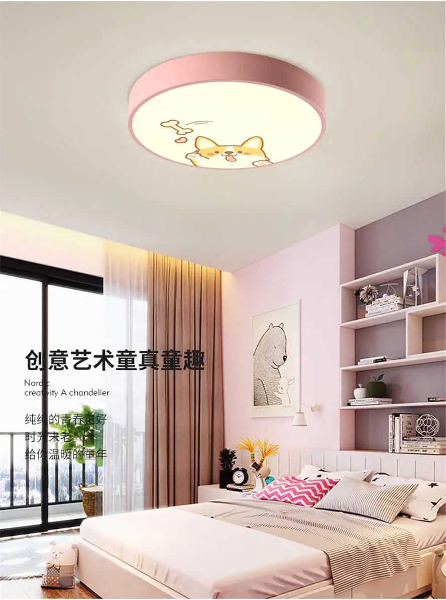 Conduziu a Lâmpada do Teto para o Quarto das Crianças Sala de Estar Luminárias dos Desenhos Nórdico Gatinho Girafa Acrílico Bonito Meninas Animados Luminária 3 do teto para o quarto das crianças