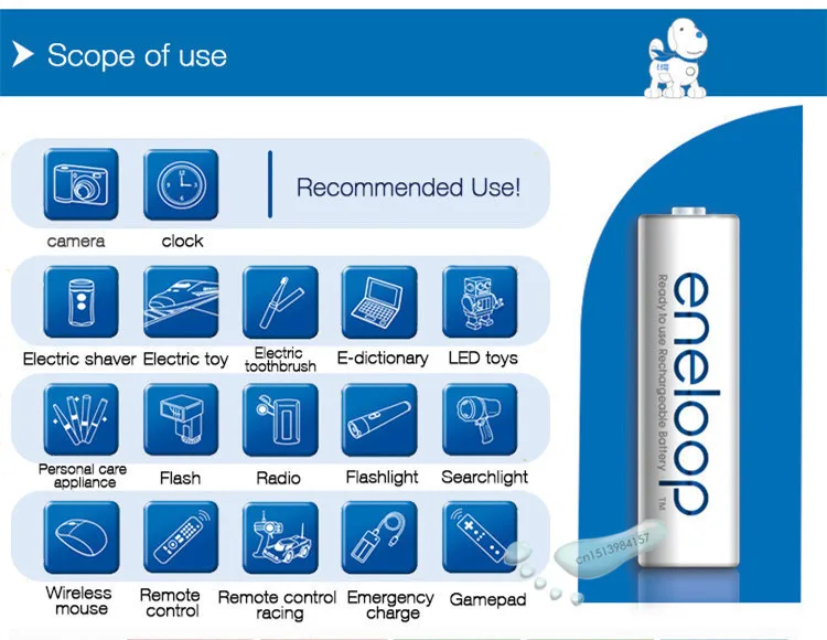 Panasonic Eneloop Original Battery Pro AA 1900mAh 1.2V NI-MH Camera Flashlight Toy Pre-Charged Rechargeable Batteries