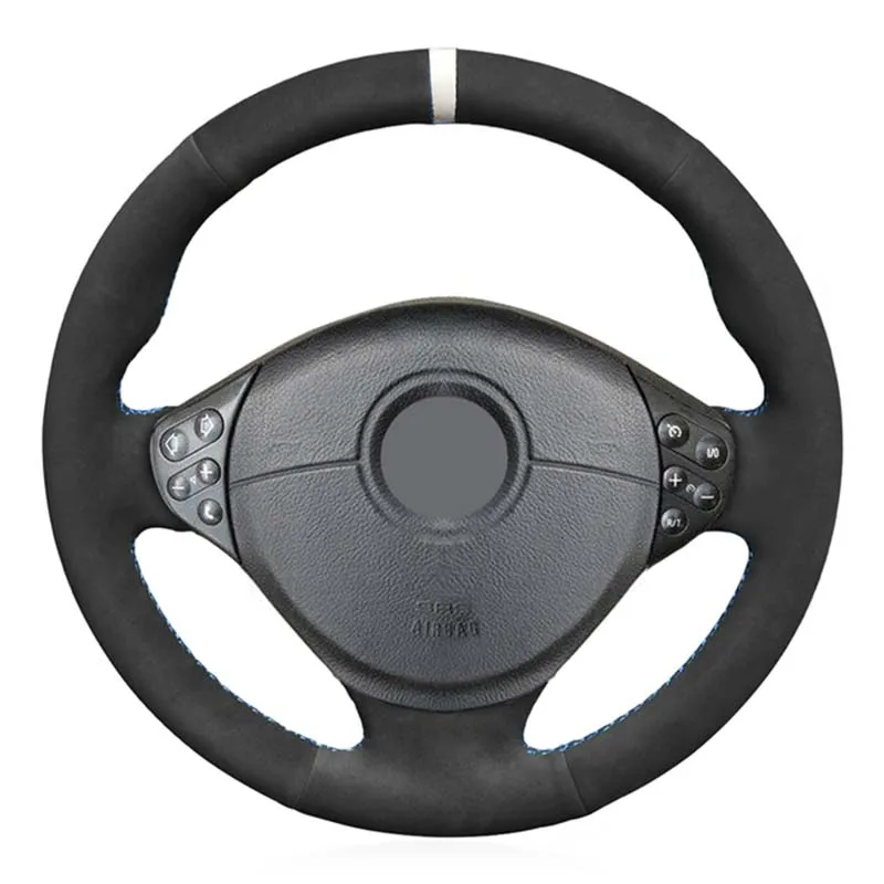 Diy Car Steering Wheel Cover Soft Black Suede For Bmw Bmw E39 5 Series 19992003 E46 3 Series