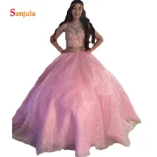 Пышные Платья из двух частей длинное обтягивающее на бретельках Золотое платье с аппликацией из бисера, блестящее платье для выпускного вечера вечерние платья D1243