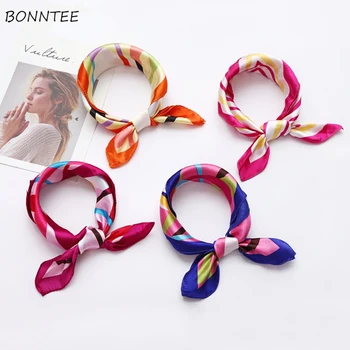 

Scarves Women Printed Elegant Korean Style Business Party Womens Small Vintage Square Head Silk Scarf All-match Casual Harajuku