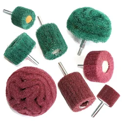 Ensemble de 8 pièces de perceuse à roue de polissage, Non tissé, accessoires de perceuse, tampons à récurer, Kit de nettoyage pour épurateur électrique 