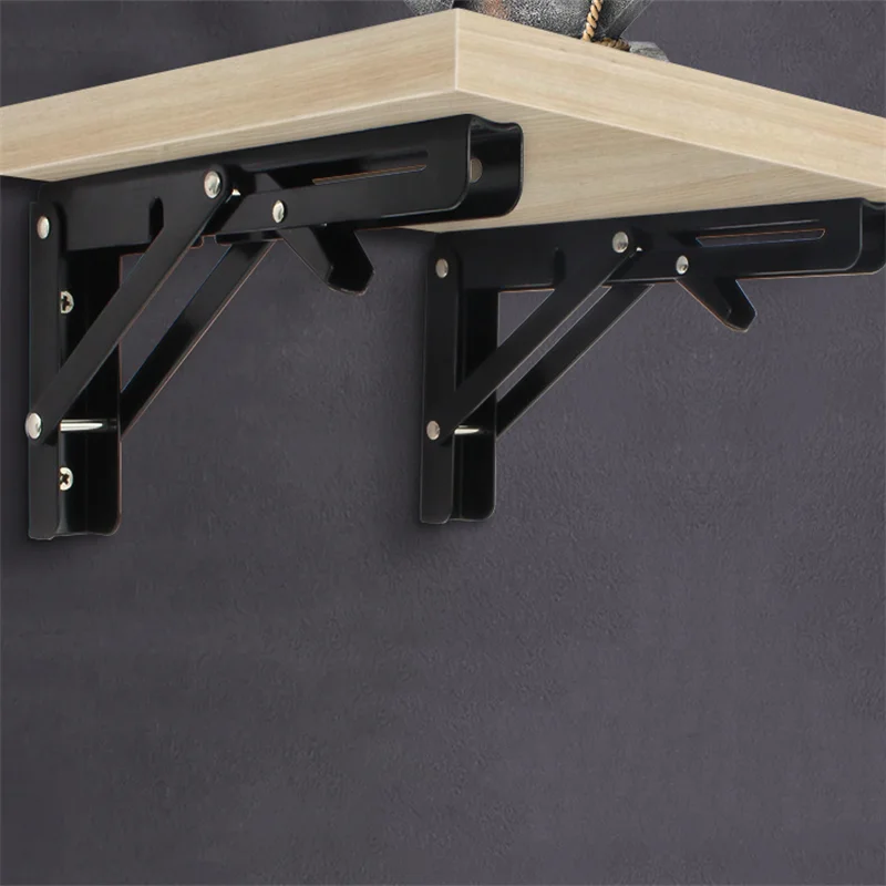 Folding shelf bracket Heavy-duty stainless steel foldable for desktop work to save space DIY | Дом и сад