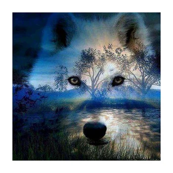 

Diamond Painting Forest Wolf Head Diamond ,Handmade,Cross Stitch Kits,Diamond Embroidery,Patterns,Rhinestones