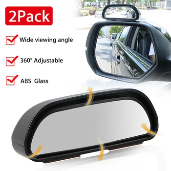 

2pcs Universal 360 °Adjustable Car Auto Wide Angle Rear Side Mirror View Auxiliary Blind Spot Snap Way For Every Truck SUV