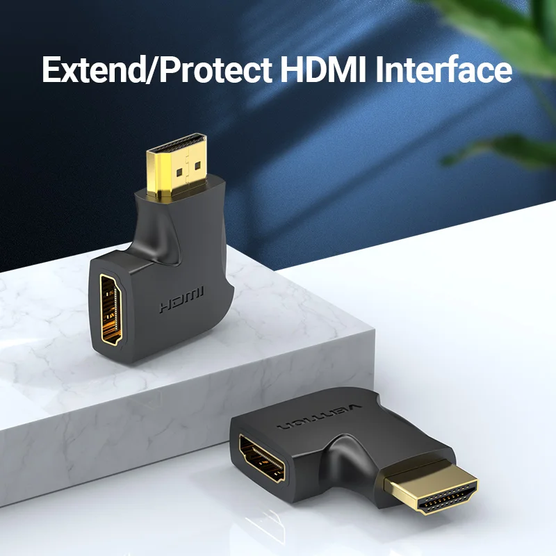 HDMI адаптер Vention 90 270 градусов разъем штекер гнездо 4K HD для телефона ТВ приставки