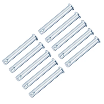 

uxcell Single Hole Clevis Pins,10mm x 80mm Flat Head Zinc-Plating Steel 10 Pcs