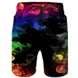Short de plage confortable et respirant pour hommes, coupe en papier des années 90, doublure en maille imprimée 3D, short de plage d'été 