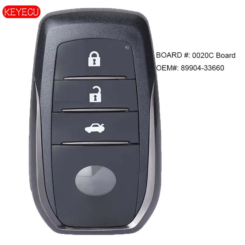 KEYECU OEM смарт ключ передатчик 433 МГц 8A для Toyota Camry 2015 2017 89904 33660 FCCID: BJ1EW PAGE1 88 0020C|Ключ от