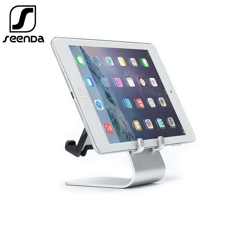SeenDa металлическая подставка для планшета для iPad 2/3/4 Air Pro два боковых с помощью держателя для телефона на поверхности стола кронштейн для планшета Поддержка для MiPad iPhone