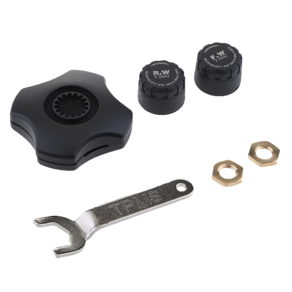 ATyre система контроля давления TPMS Bluetooth Автомобильный мотоцикл 2 крышки