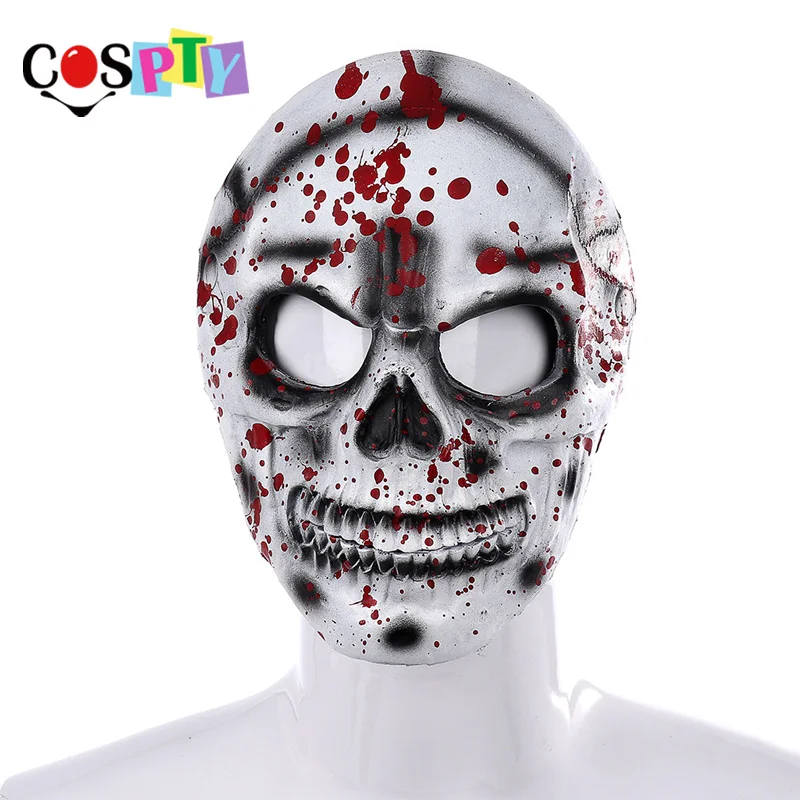 Cospty Halloween Day Of The Dead Scary Bloody Masquerade Mask Maske Realistic 3d Skull Masks Boys Costume Accessories Aliexpress