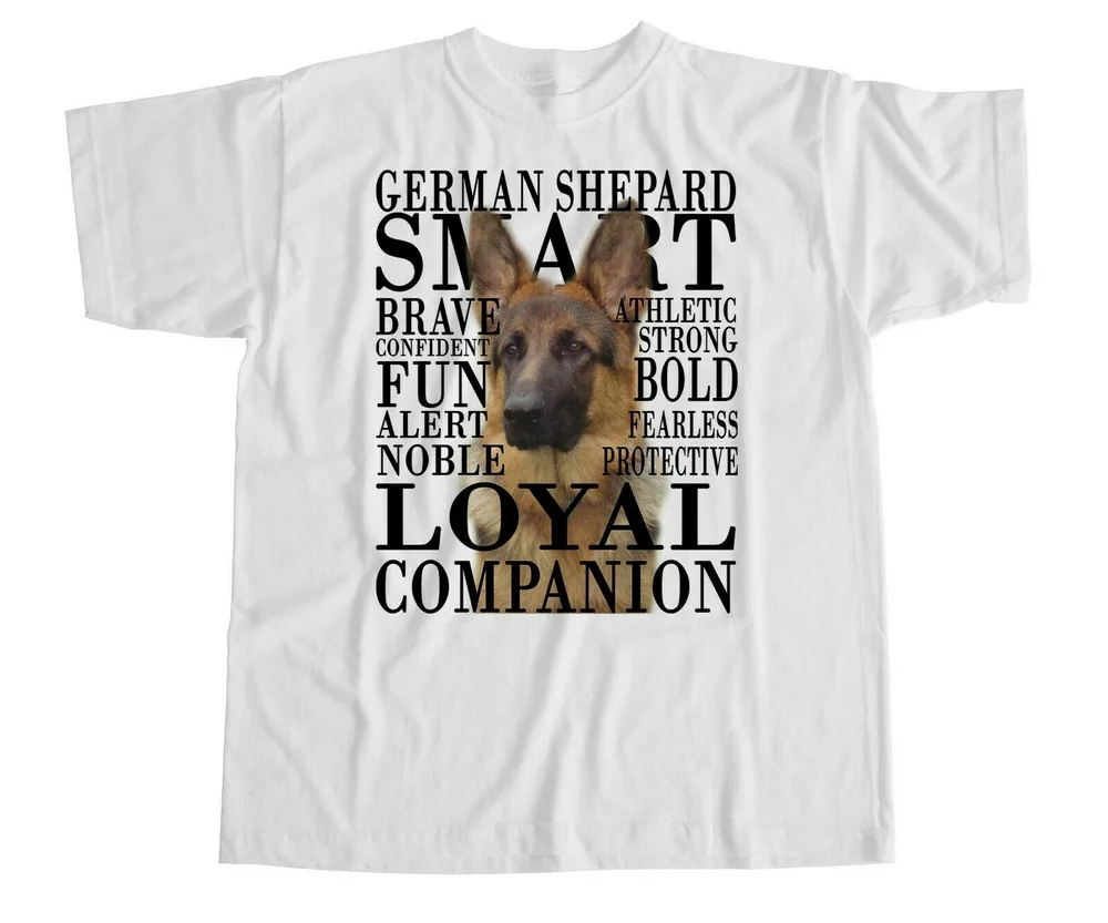 Немецкая футболка Shepard trait Alsatian Dog Lab Puppy Homage милая из хлопка с забавным дизайном