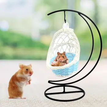 

Swing Nest Cages Hanging bed Hamster Hammock Iron Garden Decorative Parrot Basket Small Pet Cradle Weaving Nest Hanging Bed