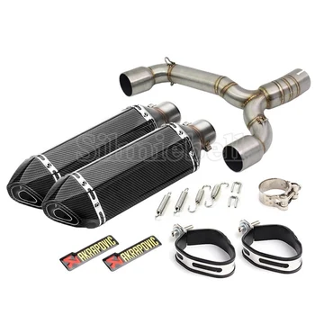 

For Suzuki GSR400 GSR600 BK400 BK600 GSR 400 BK 600 Akrapovic Motorcycle Exhaust Pipe With Moto Muffler Escape Middle Link Pipe