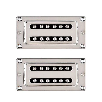 

2PCS Flat-headed Iron Core with chrome Humbucker Pickup Set with Screw
