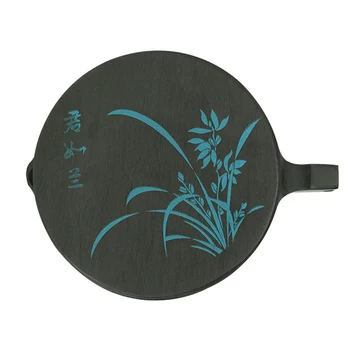 

1pc Traditional Elegant Orchid Pattern Ink Plate Inkslab Inkstone with Cover for Practice Calligraphy Tool Calligraphy Lovers