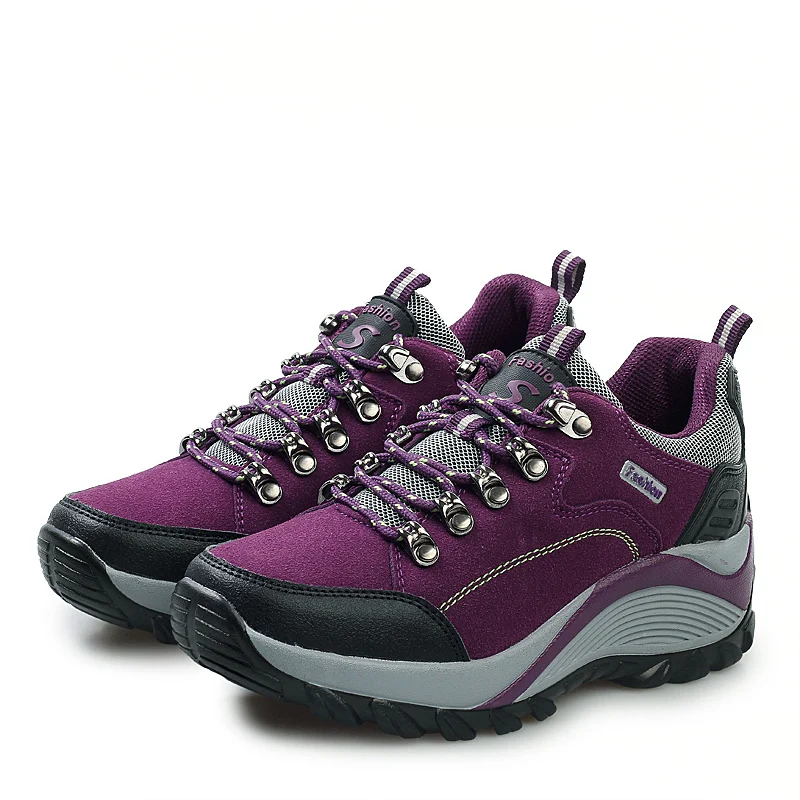 

Outdoor Women Hiking Shoes Non-Slip Trekking Sneakers Woman Waterproof Mountain Climbing Boots Camping Purple Sports Shoe Ladies