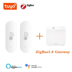Tuya Temperature And Humidity Sensor Smart APP Real-time Monitoring Smart Life Need Gateway Cooperate Alexa Google Home Assistan