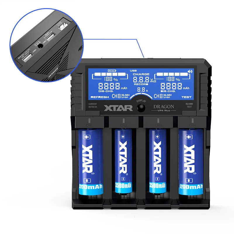 XTAR DRAGON VP4 PLUS Smart Battery Charger Set