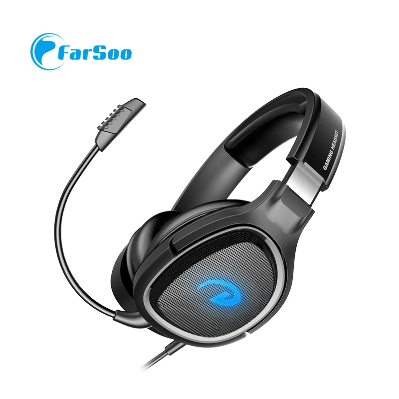 G100 Gagming headphone with detachable microphone deep bass sound wired headset with LED light for PS4 XBOX PC laptop headphone