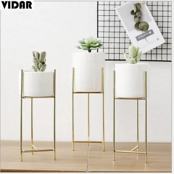 

VIDAR Nordic Flower Stand Floor Height Combination Personality Fashion Creative Art Metal Ins Simple Flower Pot Stand Corner