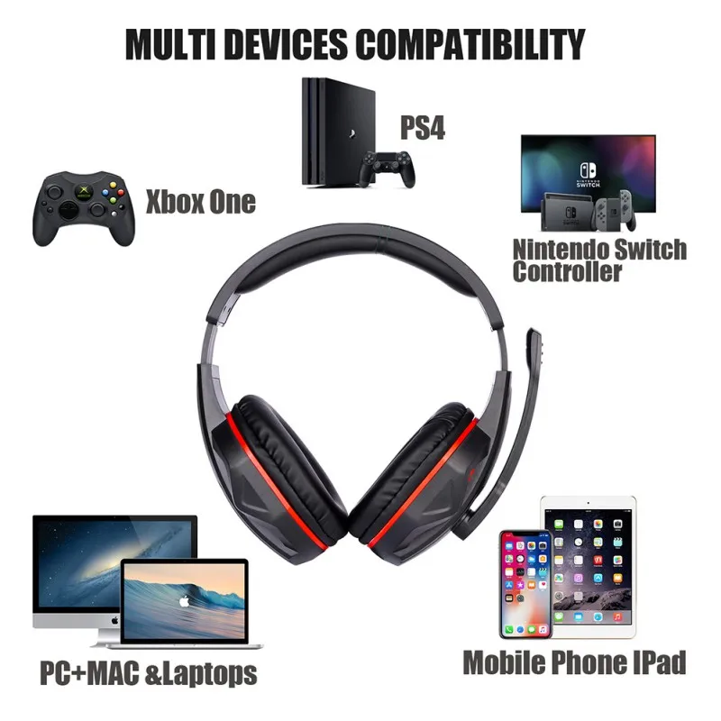 Gaming Headset casque Wired PC Stereo Earphones Headphones with Microphone for Xbox One Laptop Tablet Gamer