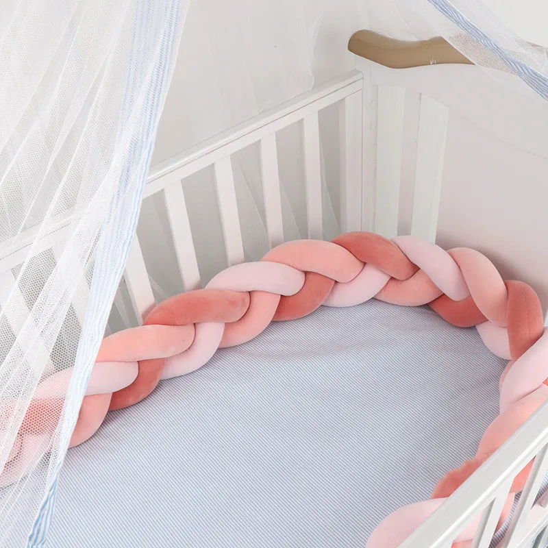 

1M/2M/3M/4M Baby Bed Bumper Bed Guardrail Crib Anti-collision Fabric Fence Baby Stuff Baby Room Decoration,CE Approved