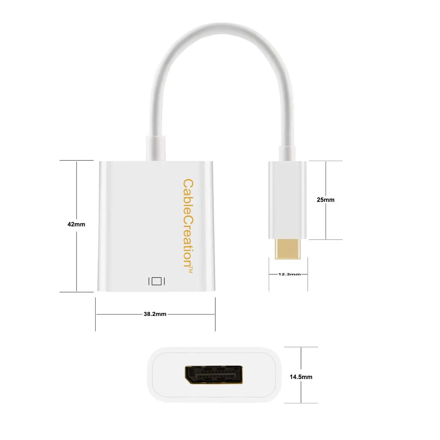 Адаптер USB C к DP, конвертер usb type C к DP, совместимый с MacBook Pro /, Surface Book 2, MacBook Air
