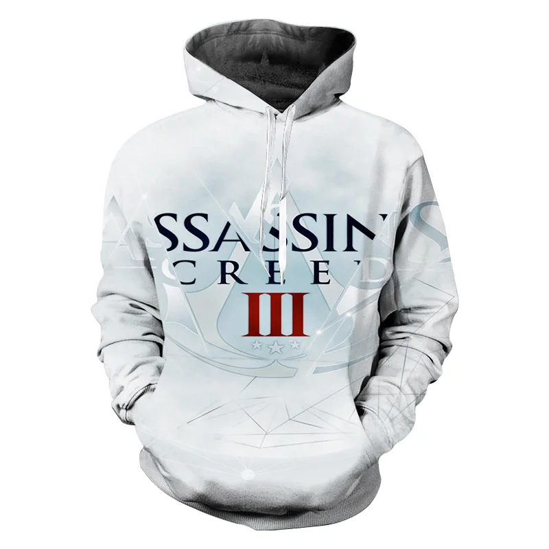 Assassin's Creed белая толстовка с капюшоном толстовки мужские 3D мужская одежда| |