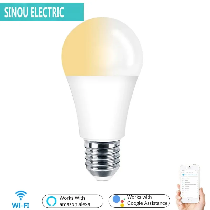 

E27 WiFi Smart Licht Birne LED Lampe C + W 1/2/3/4 PCS 7 W weiÃŸ Tageslicht Tuya App Fernbedienung Arbeitet mit Alexa Echo Google