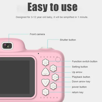 

2.4 Inch Screen Kids Camera Cute Cartoon Digital Cameras Camcorder High Definition Children NC99