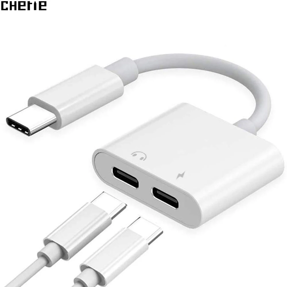 Cherie двойной тип C разъем для зарядки USB C наушники адаптер для samsung Xiaomi huawei Oneplus аудио сплиттер наушники Auriculares