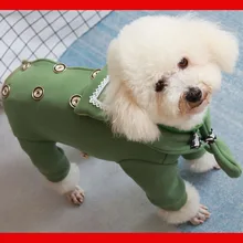 Для домашних любимцев собак Зимний одежда теплая куртка шерстяная нейлоновая ткань+ бархатный внутри комбинезон для щенка съемная накидка для маленьких собак Одежда Для Пуделя