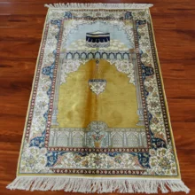 2,5 'x4' рукоделие семейный ковер для молитвенная рука завязанный шелком ковер