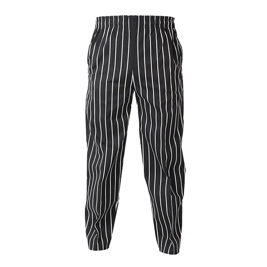 Striped 4XL Модный ресторанный отель официант кафе пекарь шеф-повара брюки униформа, унисекс, смесь хлопка, удобные, 4 модели 5 размеров - Цвет: Striped 4XL