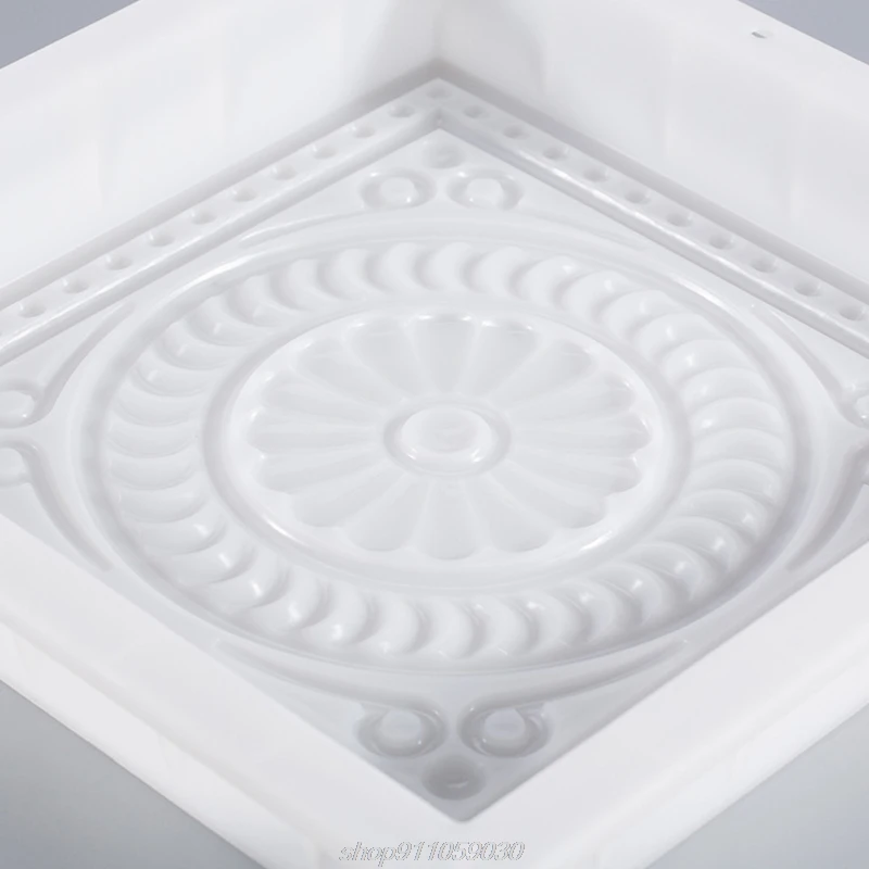 Vintage Floral Square DIY Paving Mold Garden Concrete Mould Stepping Pedal Stone Paver Cement Brick Landscape J21 21