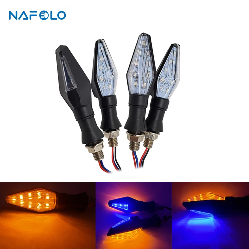 

4pcs Universal LED Turn Signal Motorcycle Light Indicators Amber Blinker Light Flashers Lighting 12V LED Motorcycle Accessories