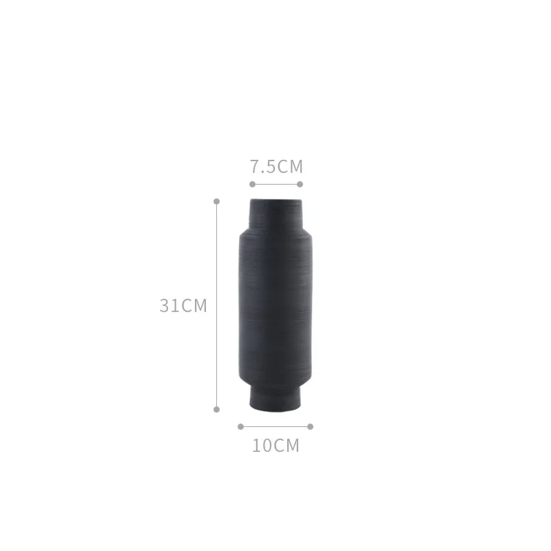Black Strongwell китайская керамическая ваза ремесло Настольный цветок ваза, домашний декор Аксессуары свадебные украшения подарок Европа - Цвет: Black