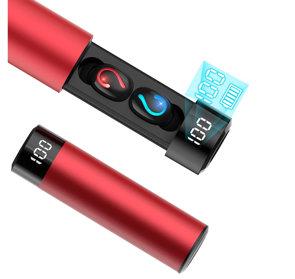 Q67 TWS Bluetooth наушники 3D стерео объемный цифровой дисплей гарнитура спортивные водонепроницаемые беспроводные наушники внешний аккумулятор для iPhone