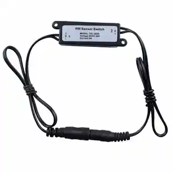 

CLAITE DC5-24V LED Infrared PIR Sensor Motion-activated Induction Switch Controller Male and Female 4A for SMD Strip